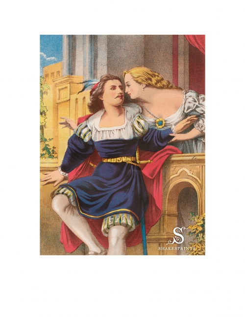 color lithograph of Romeo and Juliet